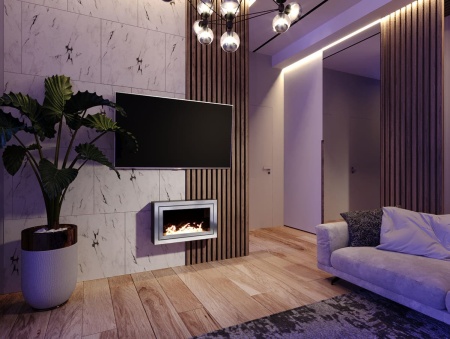 Биокамин "Русский огонь" Стенли 650N настенный с защитным стеклом по цене 29 950 руб.