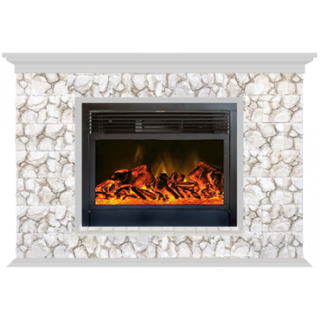 Пафос Карелия 28 (беленый дуб)+Newflame Пафос Карелия 28 (беленый дуб)+Newflame