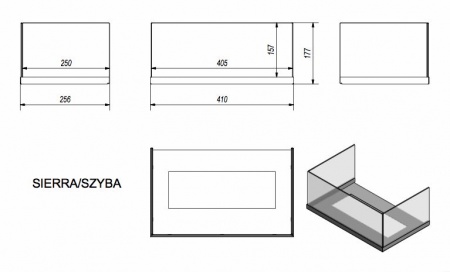Стекло декоративное для биокамина SIERRA Стекло декоративное для биокамина SIERRA по цене €233