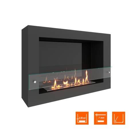 Биокамин SteelHeat WALL ONE 800 черный, стекло, стемалит Биокамин SteelHeat WALL ONE 800 черный, стекло, стемалит по цене 33 285 руб.